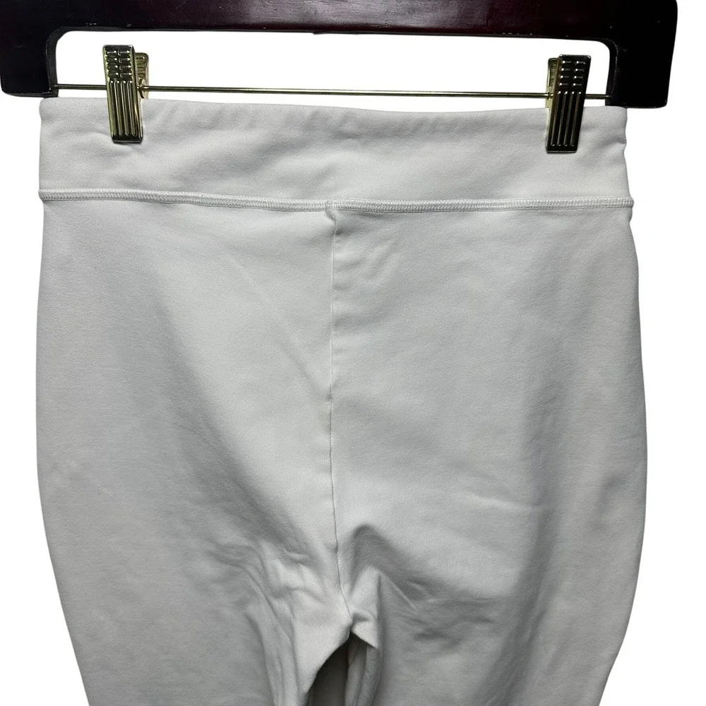 Alo Yoga‎ Womens High Waist Airbrush Seamed Flare Slit Leggings Ivory Small